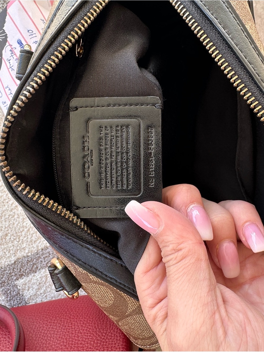 Coach Brown Signature Canvas Satchel with Black Leather Trim 2018 Coach Rowan - Picture 5 of 7
